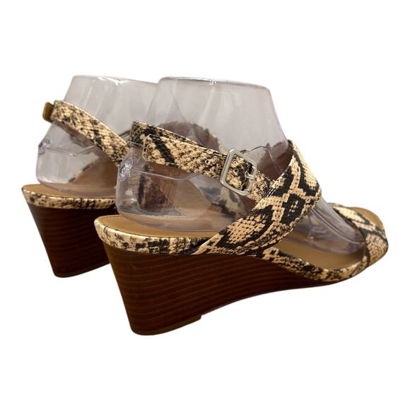 Franco Sarto Danila2 Wedge Sandals Reptile Snakeskin 9.5 - Picture 4 of 13
